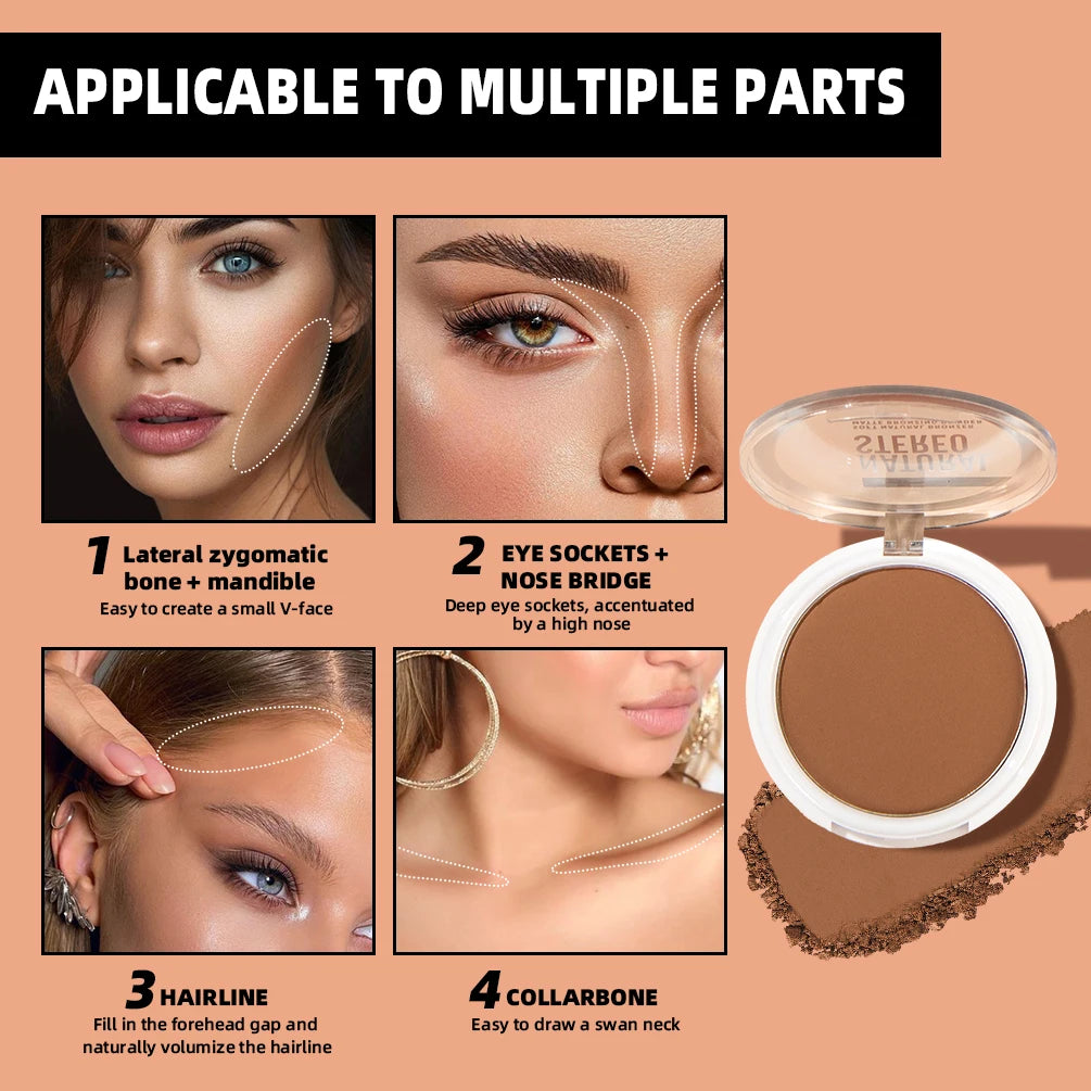QIBEST Cream Contour Palette Dark Bronzing Powder Charlotte Makeup For