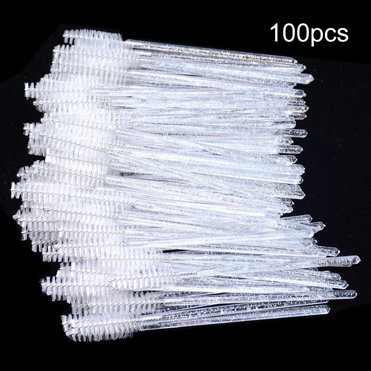 100pcs Disposable Eyelash Brushes Spoolies Micro Lash Mascara Wands