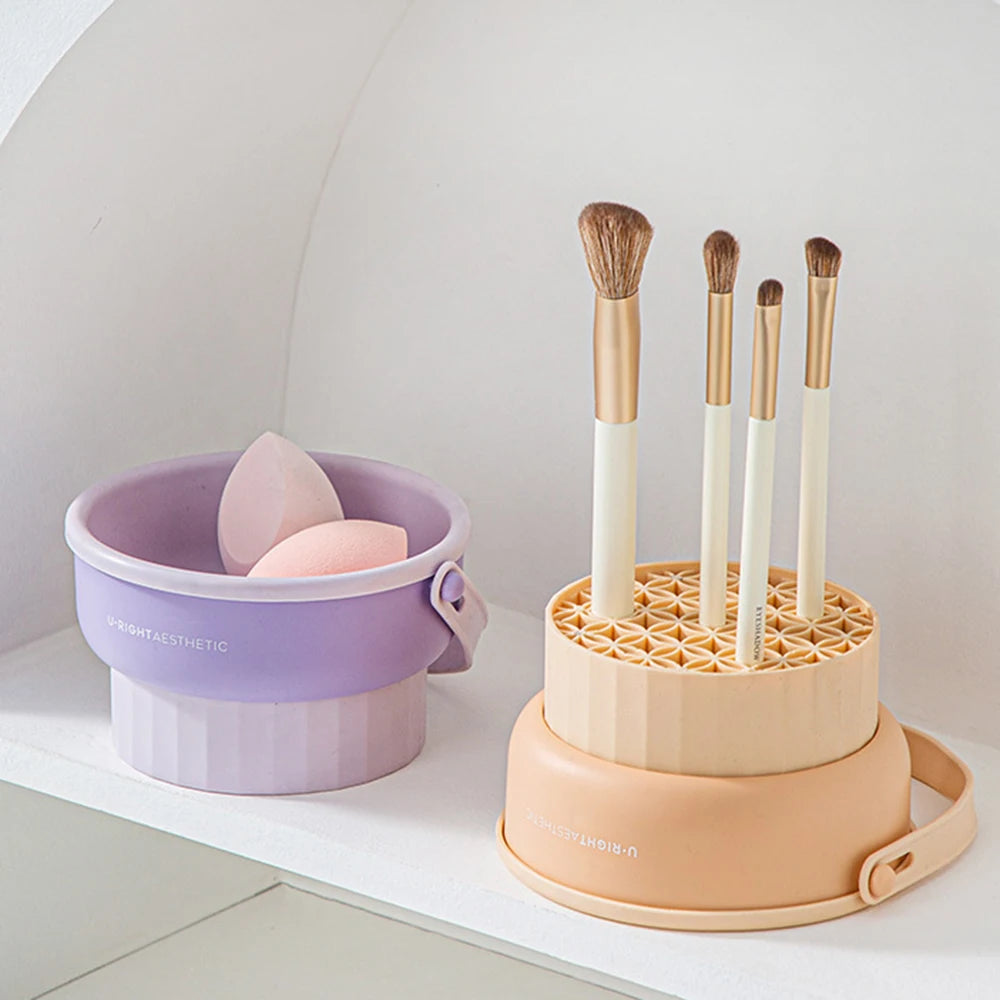 Makeup Brush Cleaning Box Silicone Beauty Egg Cleaning Tool Set Beauty