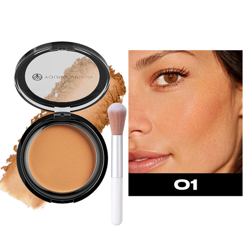 Professional matte contour powder tray creates a 3D facial contour,