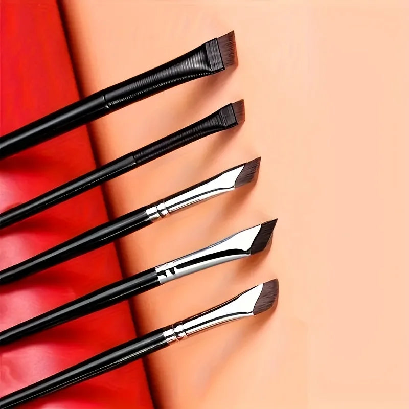 5pcs eyeliner brush set, with tilted fine blade, suitable for precise