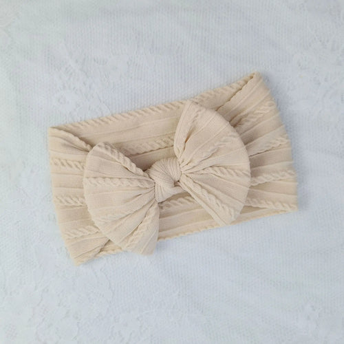 1/3Pcs Solid Color Baby Headband Bow Children Hair Band Elastic Nylon