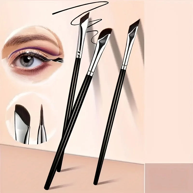 5pcs eyeliner brush set, with tilted fine blade, suitable for precise