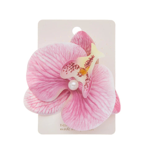 Artificial Orchid Flower Butterfly Hair Clips for Woman Girls