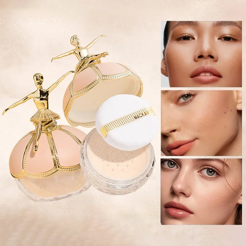 MackAndy Air-Feel Long-lasting Ballet Setting Powder, Oil-control,