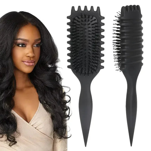 Professional Curl Defining Brush Candy Comb for Perfect Curls-Gentle