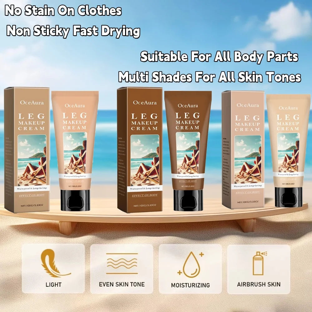 Instant Body Bronzer Foundation Makeup Cream Sun-Kissed Glow Bronzing