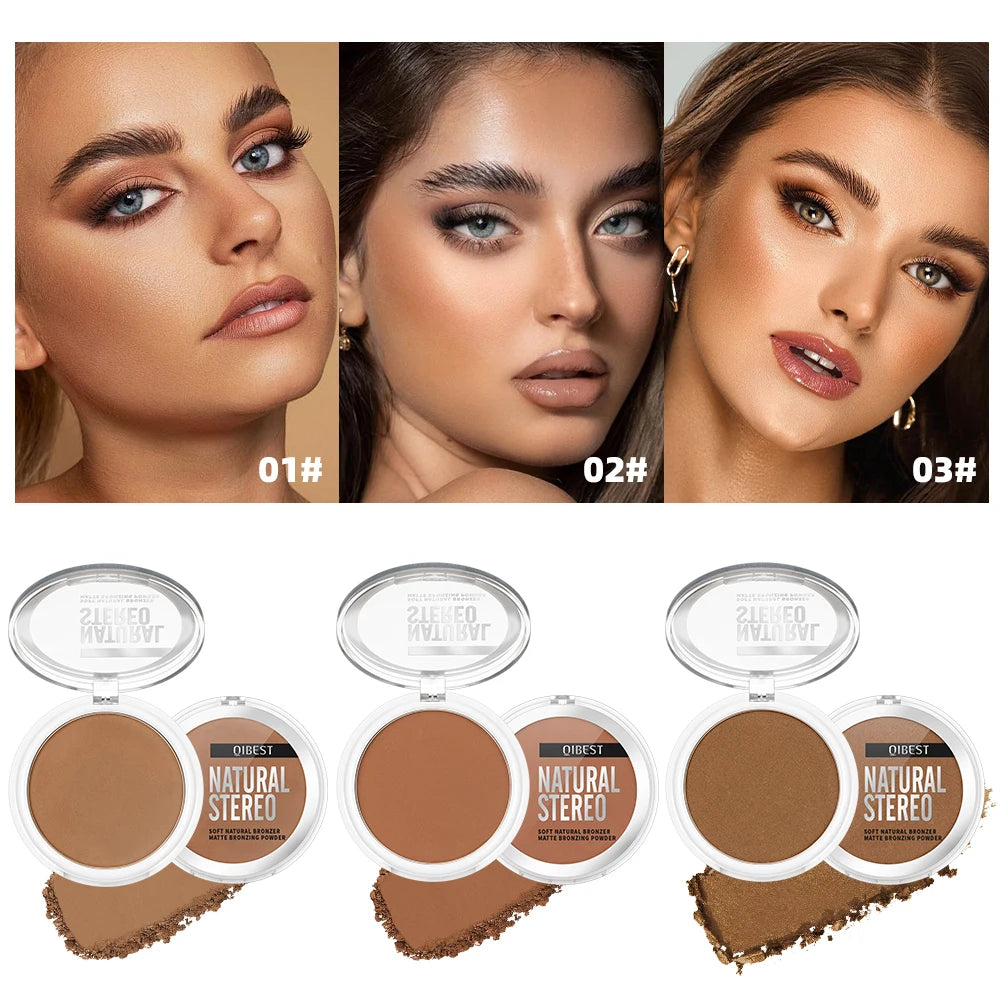 QIBEST Cream Contour Palette Dark Bronzing Powder Charlotte Makeup For