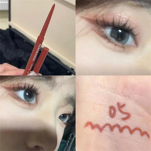 12 Colors Eyeliner Pencil Smooth Wine Red Soft High Pigment Eye Liner