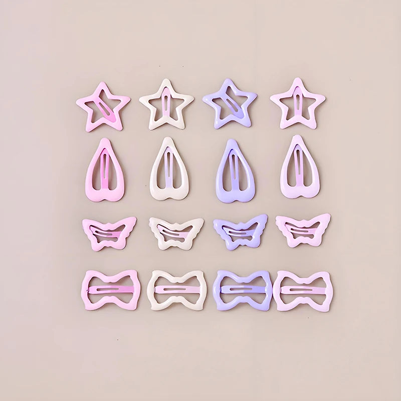 30/50Pcs Gentle Soft Star Hair Clips Set Non-Pull Barrettes for Baby