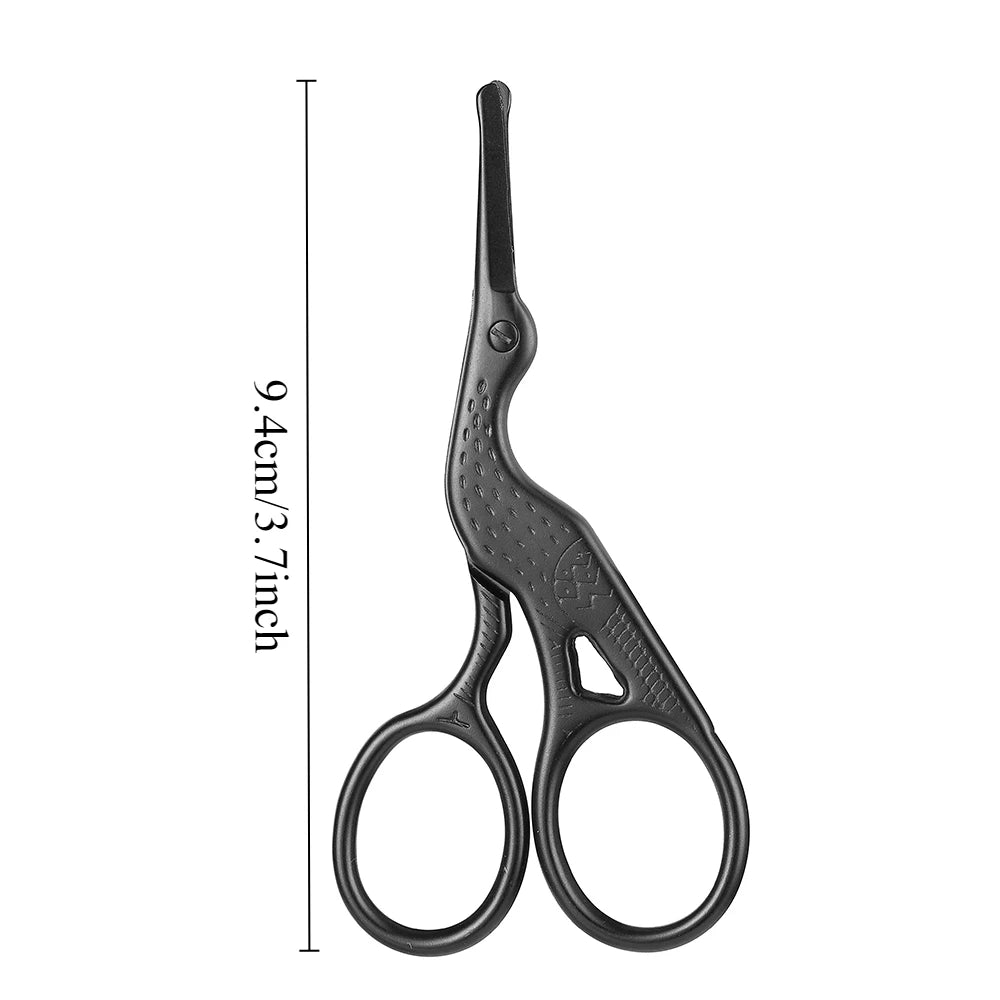 Facial Hair Scissors Rounded Professional Stainless Steel Mustache