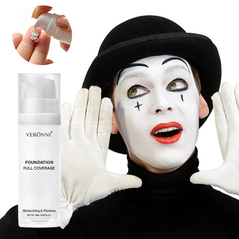White Liquid Foundation, Full Coverage Heavy Duty Coverage, Creamy