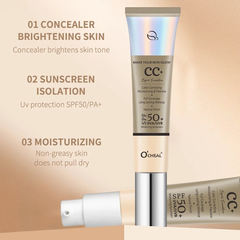 Ocheal 30g CC Cream Foundation Waterproff Concealer Moisturizing