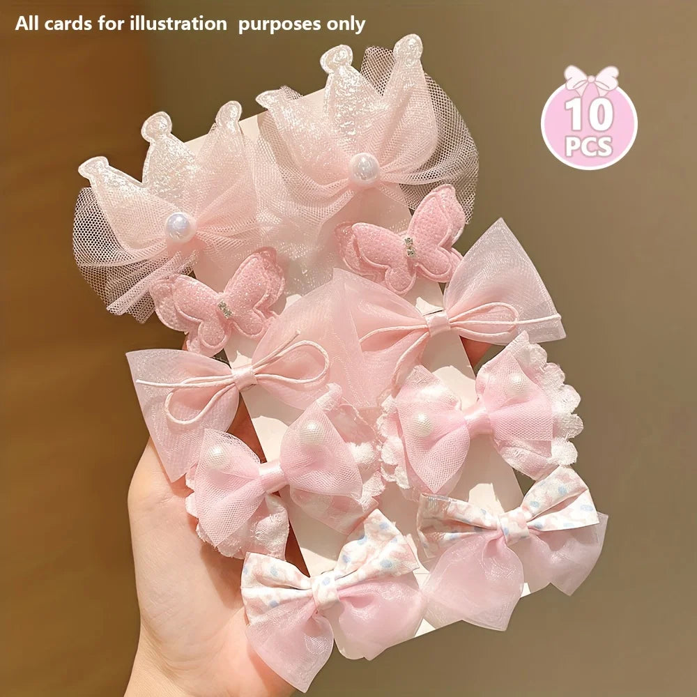 10 Pieces of Sweet Pink Hairpins Are Cute and Versatile