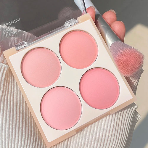 Vibrant Girl Ice Cream Four-Color Blush; Brightening, Natural Bare