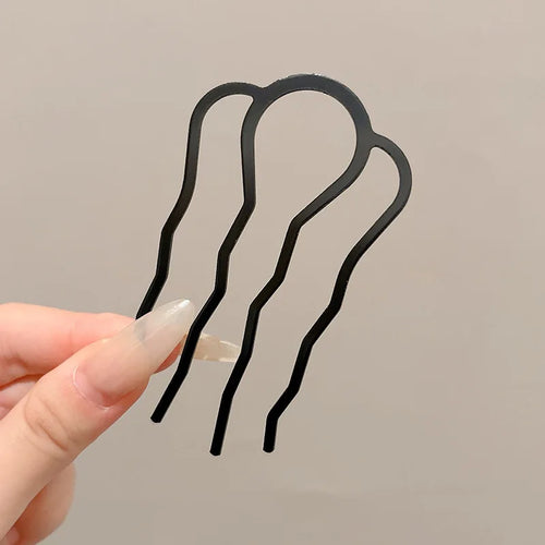 Metal U-Shaped Hair Sticks Combs Pearl Tassel Hair Fork Hair Clip