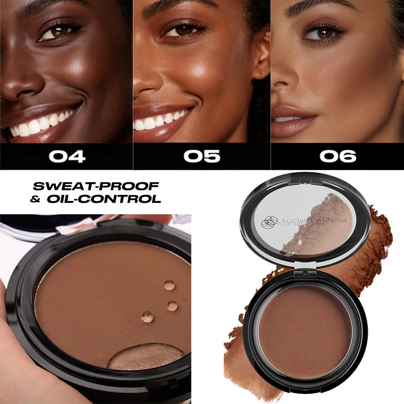 Professional Matte Contour Powder Palette - Long-Lasting Bronzer &
