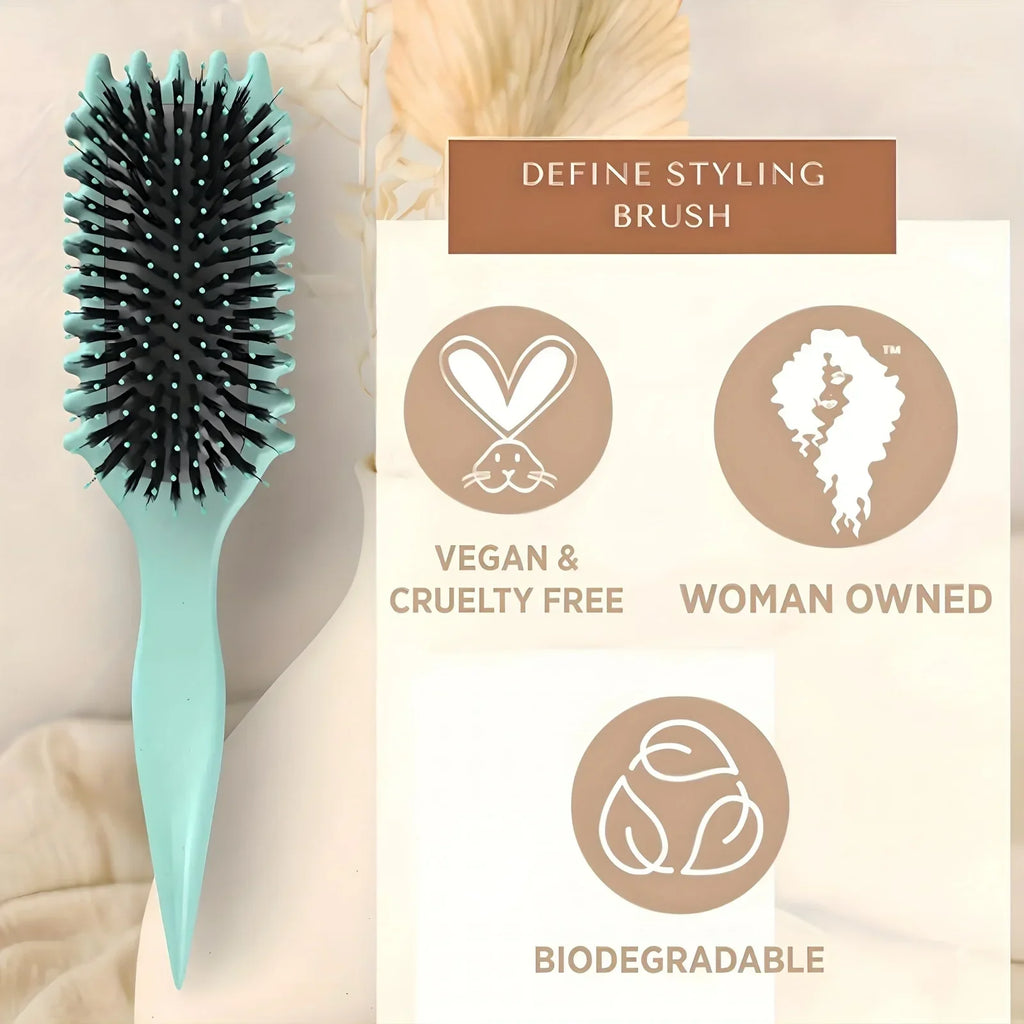 Professional Curl Defining Brush Candy Comb for Perfect Curls-Gentle