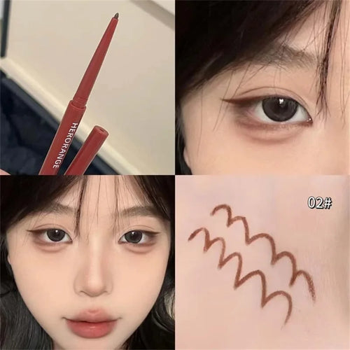 12 Colors Eyeliner Pencil Smooth Wine Red Soft High Pigment Eye Liner