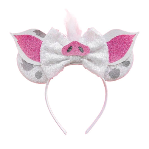 2023 New Style Mickey Minnie Ear Headband Sequin Bows Girl Adult Kids