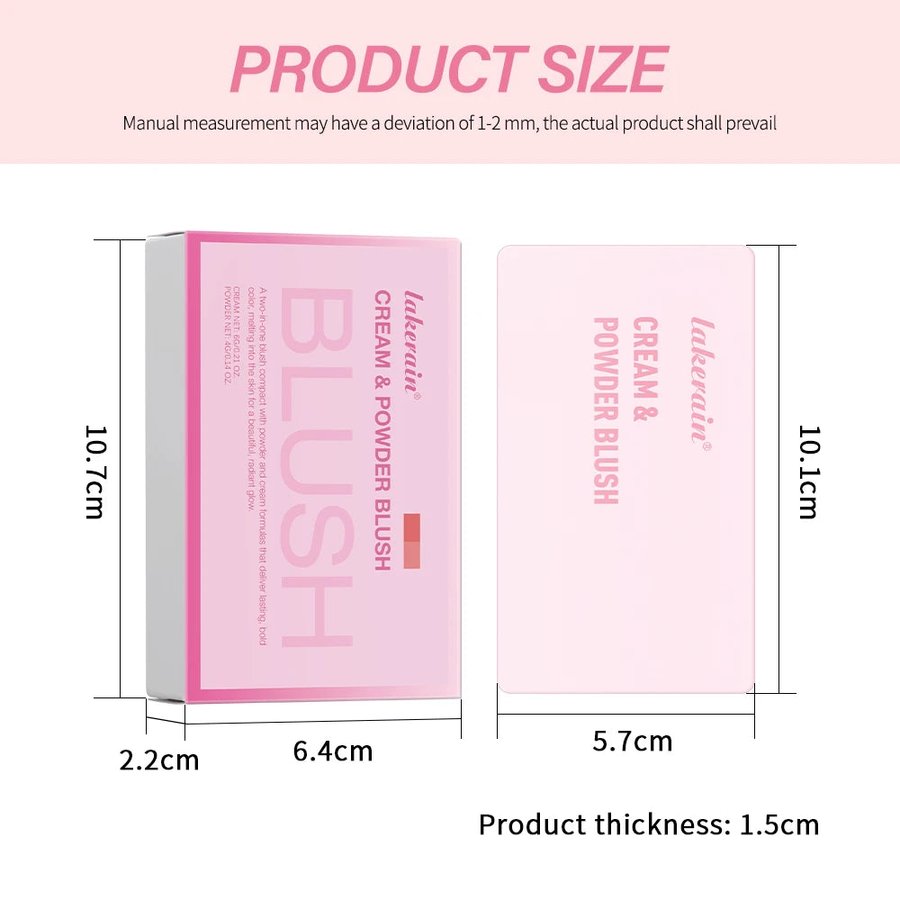 Blush Juvia's Cream Powder Matte Blush Makeup Rose Pan Long-lasting