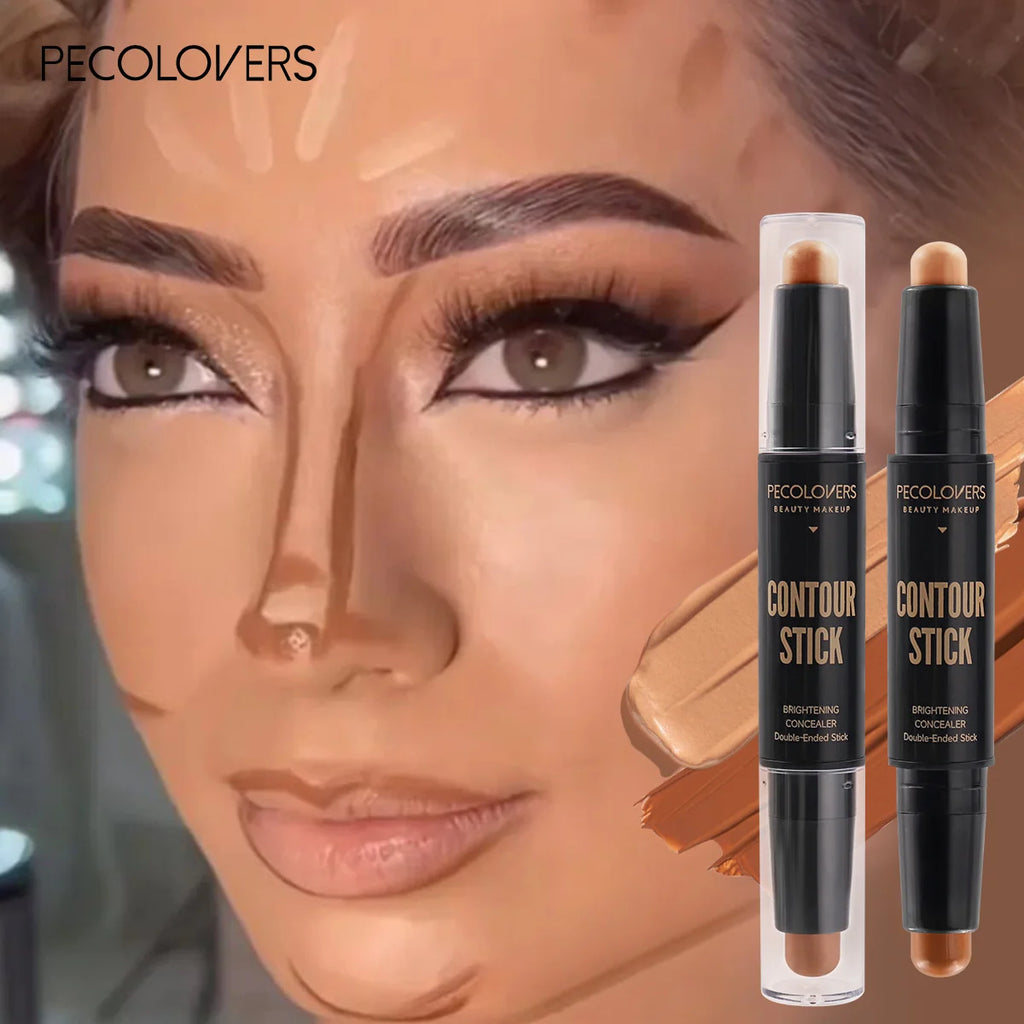 Double Head Highlight Pen Face Make Up Liquid Waterproof Contouring