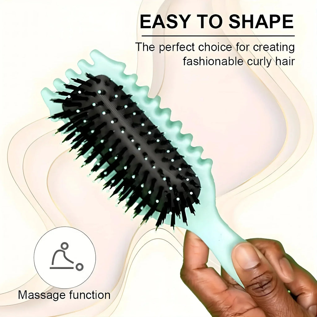 Professional Curl Defining Brush Candy Comb for Perfect Curls-Gentle