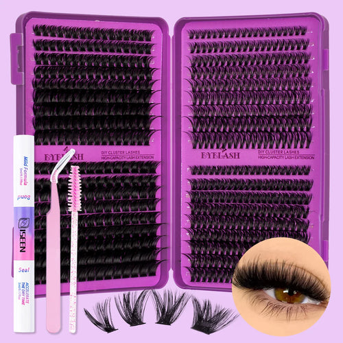 Lash Clusters Kit DIY Lash Extension Kit Large Capacity D Curl with