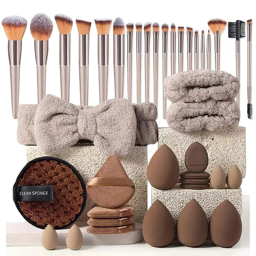 33pcs beauty set makeup kit  large and small beauty sponges for