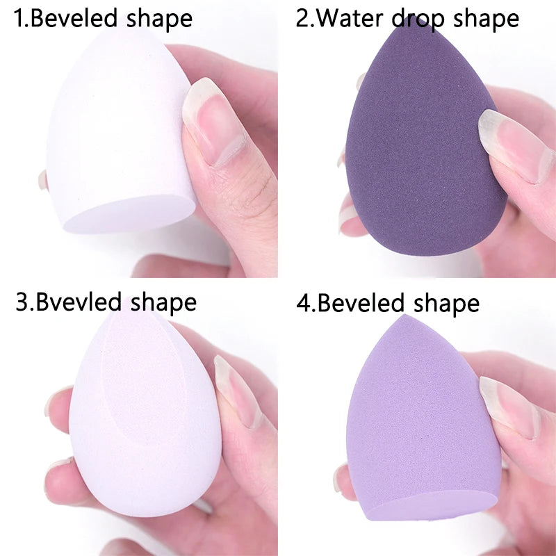 4Pc/Bag Makeup Sponge Powder Puff Dry and Wet Combined Beauty Cosmetic