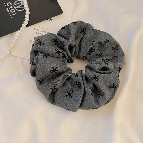 Premium Heart Polka Dot Bow Hair Ties for Women Korean Style Soft