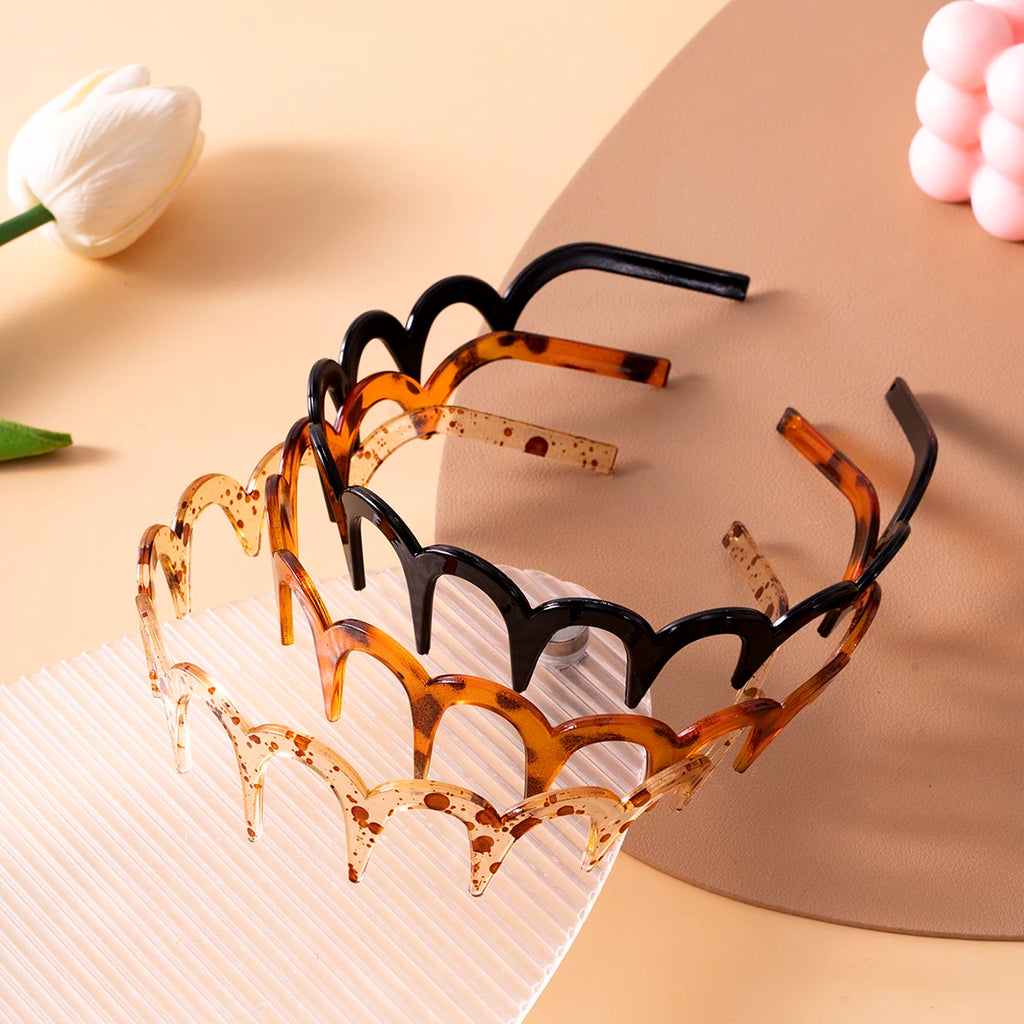 Korean Women Hair Comb Non-Slip Headband Plastic U Shape Hair Hoops