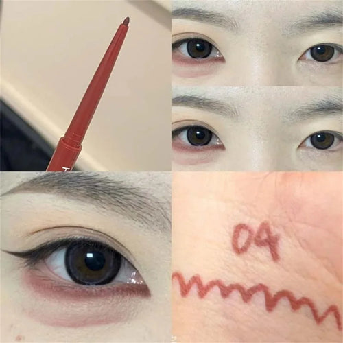 12 Colors Eyeliner Pencil Smooth Wine Red Soft High Pigment Eye Liner