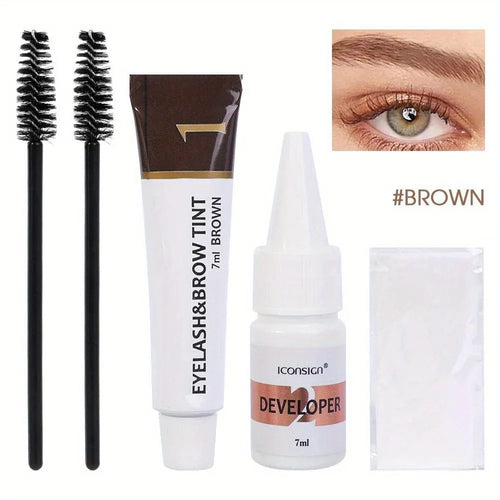 2 in 1 Eyelash and Eyebrow Tinting Kit, Professional Beauty Makeup