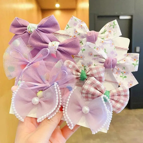 10pcs Hair Accessories Girls Scrunchies Aesthetic Lacos De Cabelo