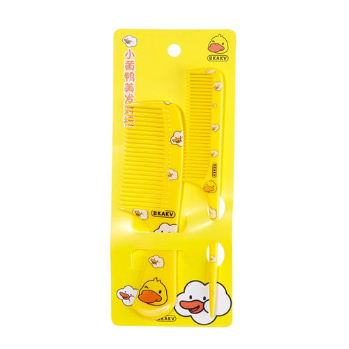 2pcs Cartoon Cute Small Comb Set, Fine Tooth Rat Tail Comb, Portable