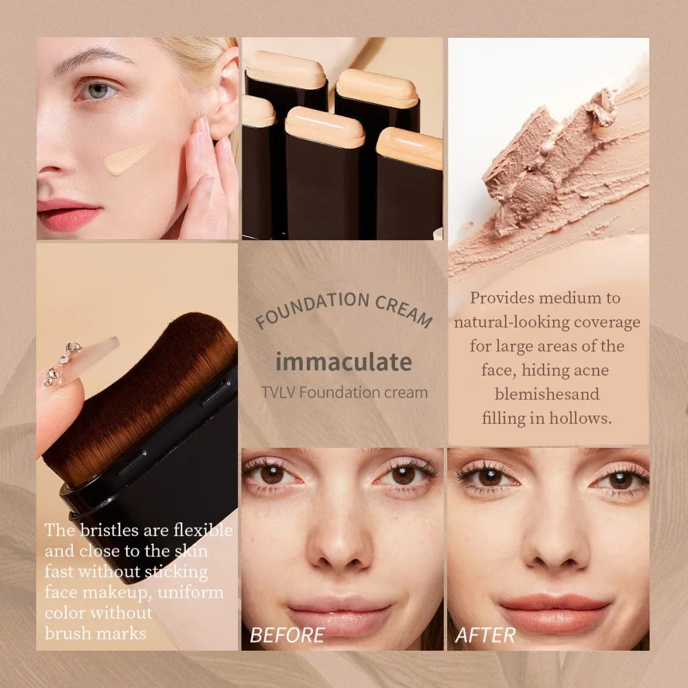TVLV eraser foundation make-up stick 20g,with brush to brighten skin