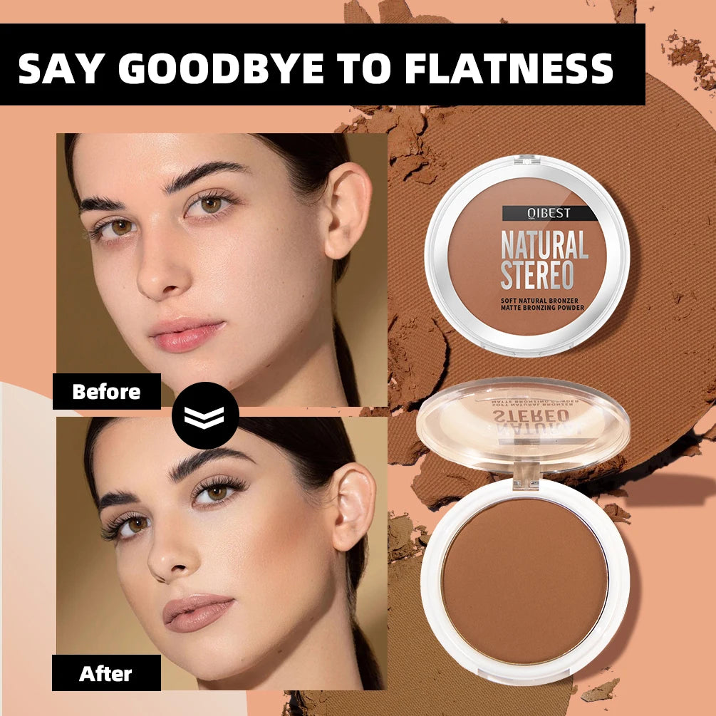 QIBEST Cream Contour Palette Dark Bronzing Powder Charlotte Makeup For