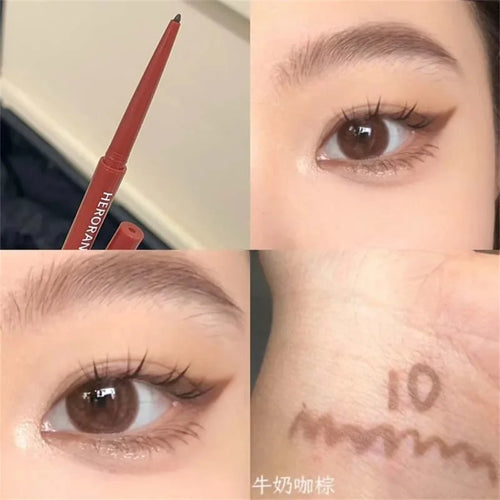 12 Colors Eyeliner Pencil Smooth Wine Red Soft High Pigment Eye Liner