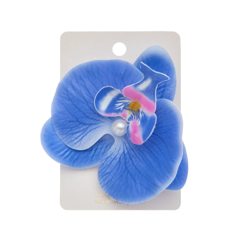 Artificial Orchid Flower Butterfly Hair Clips for Woman Girls