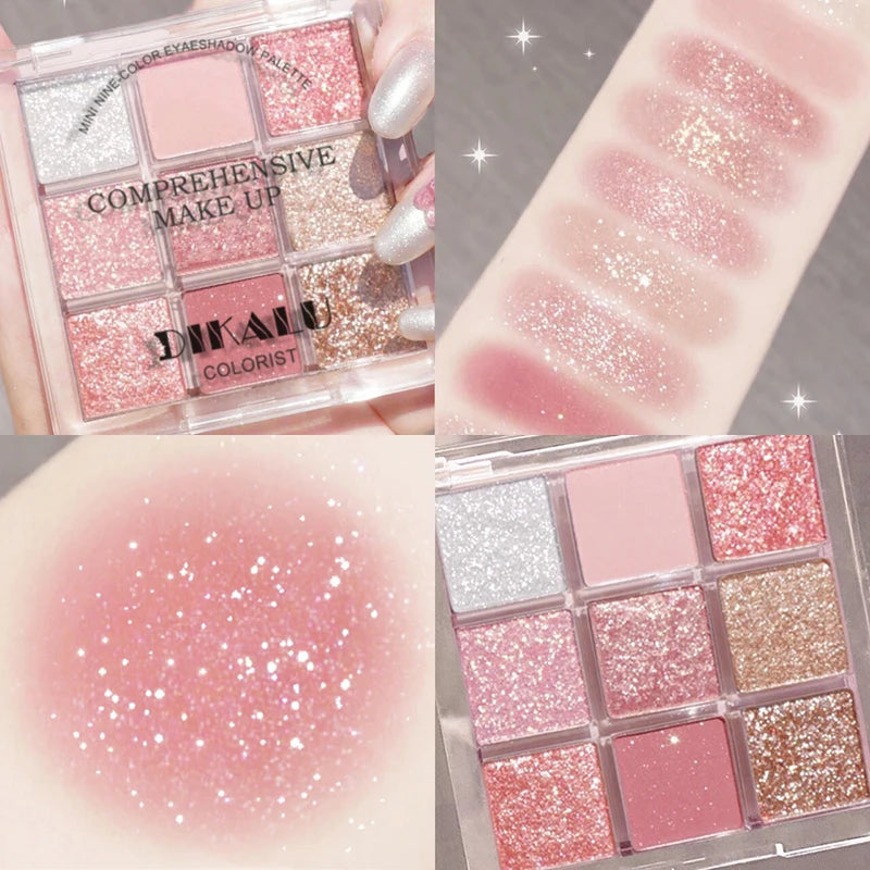 Clearance_DIKALU Spring And Summer New Eyeshadow Palette Oh Rosy Nine