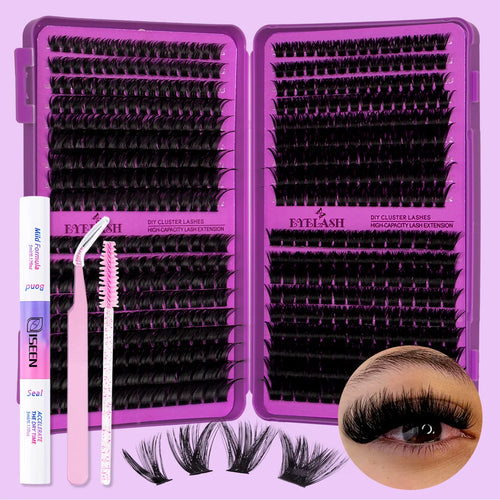 Lash Clusters Kit DIY Lash Extension Kit Large Capacity D Curl with