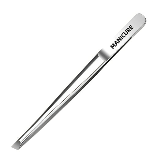 Stainless Steel Slant Tip Tweezers Suitable for Eyebrow Mustache &