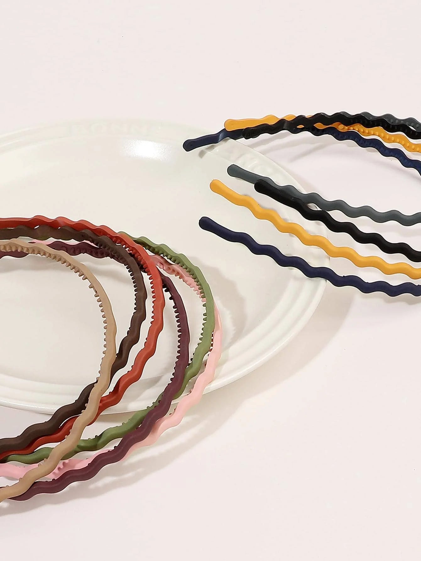 10Pcs Thin Headbands for Girls Women Colorful Wave Skinny Hairbands