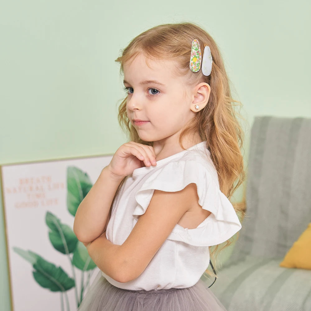 5Pcs BB Clips Set for Children Hair Accessories Sweet Printe Hairbangs