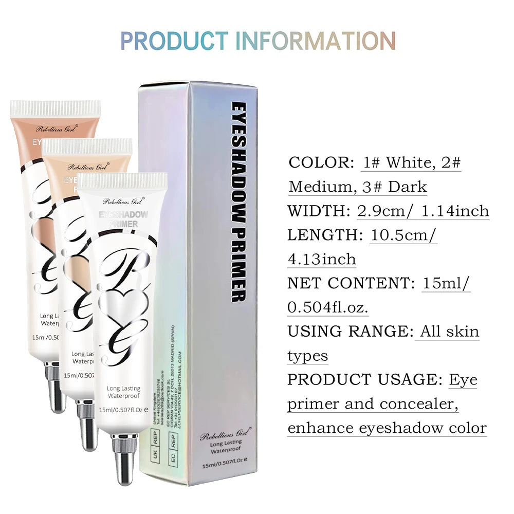 6 Colors Matte Eyeshadow Primer – Crease-Proof Oil-Control Eye Base,