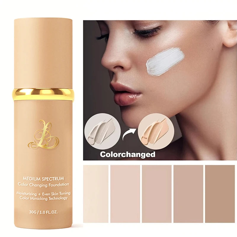 Four-in-one color-changing liquid foundation,with SPF50+ longwearing