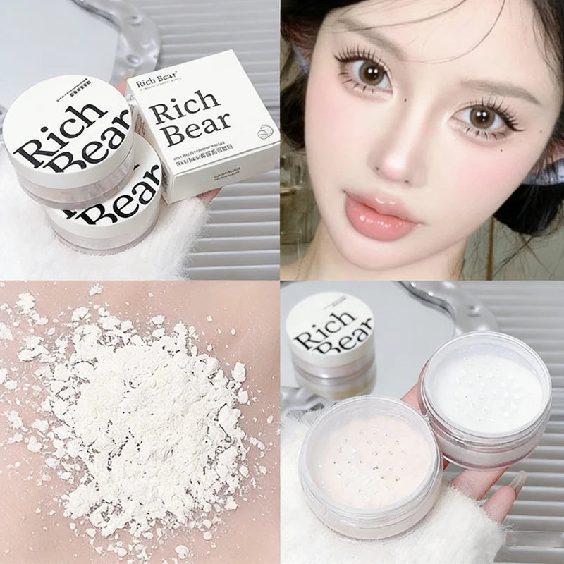 White Face Loose Powder Waterproof Oil Control Matte Natural White