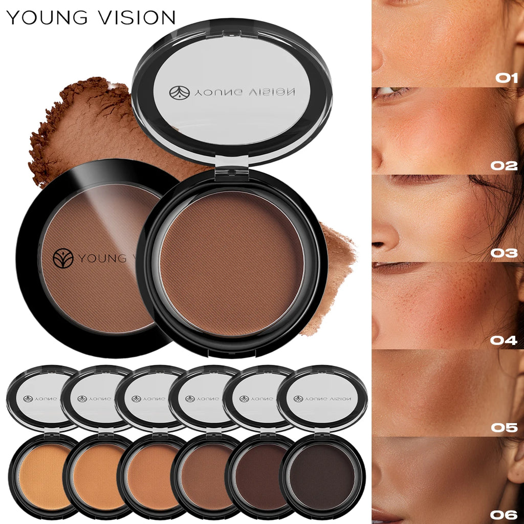 Professional matte contour powder tray creates a 3D facial contour,