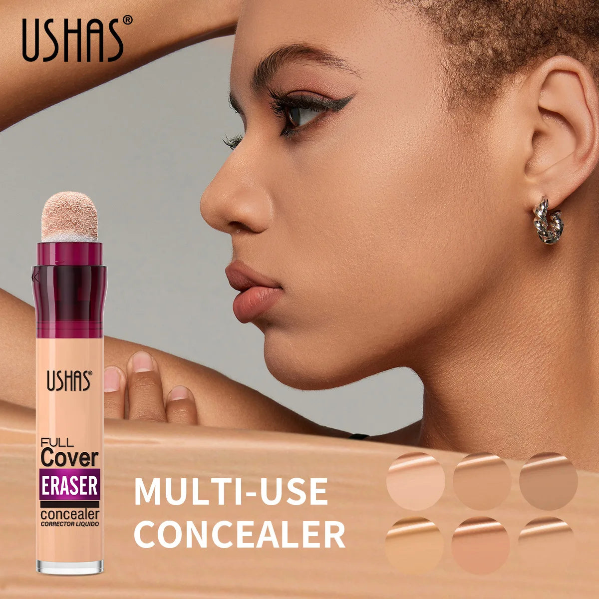Facial Concealer Sponge Head Matte Liquid Foundation Makeup Oil